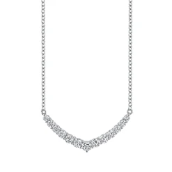 Online DIAMOND CURVED V NECKLACE Pendants