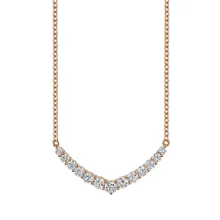 Online DIAMOND CURVED V NECKLACE Pendants
