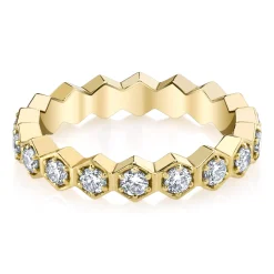 Best DIAMOND HONEYCOMB RING Stacking