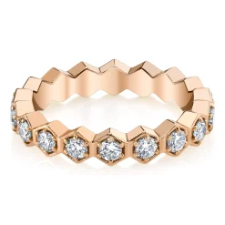 Best DIAMOND HONEYCOMB RING Stacking