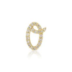 Fashion DIAMOND INITIAL STUD Diamond Initial