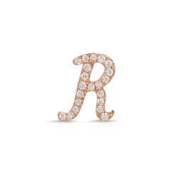 Fashion DIAMOND INITIAL STUD Diamond Initial