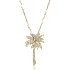 Discount DIAMOND PALM TREE PENDANT Pendants