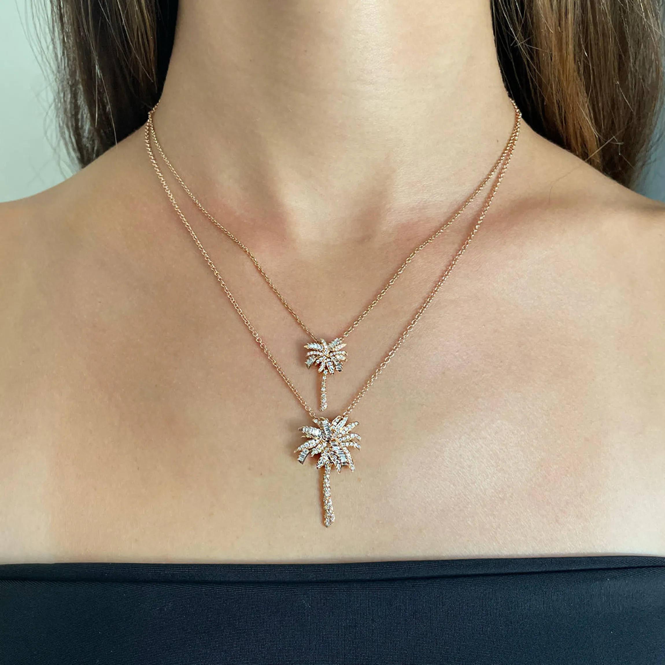 Discount DIAMOND PALM TREE PENDANT Pendants