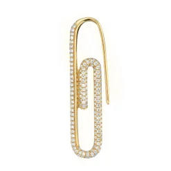 Cheap DIAMOND PAPER CLIP EARRING Safety Pins & Clips
