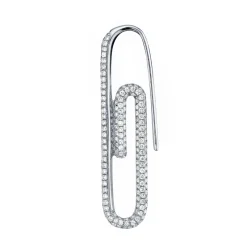 Cheap DIAMOND PAPER CLIP EARRING Safety Pins & Clips