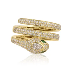 Outlet DIAMOND PAVE SNAKE COIL PINKY RING Pinky|Coil