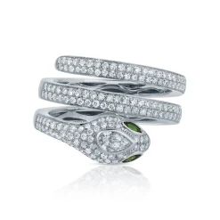Outlet DIAMOND PAVE SNAKE COIL PINKY RING Pinky|Coil