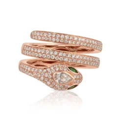 Outlet DIAMOND PAVE SNAKE COIL PINKY RING Pinky|Coil