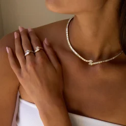 Sale DIAMOND SATURN CHOKER Chokers