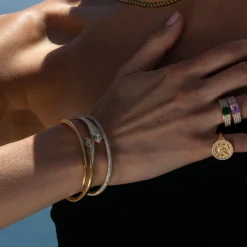 Outlet DIAMOND SNAKE COIL BRACELET Bangles