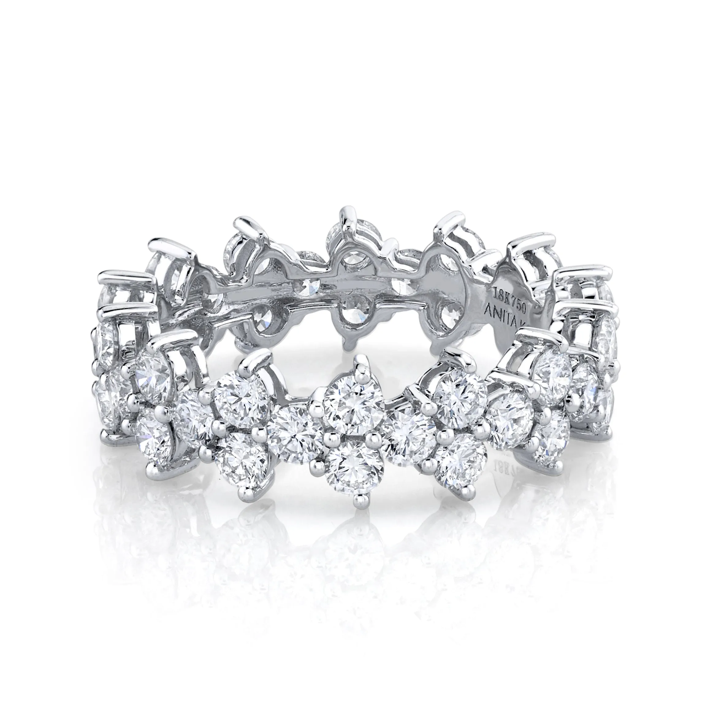 Cheap DIAMOND TRIANGLE ETERNITY BAND Eternity|Stacking