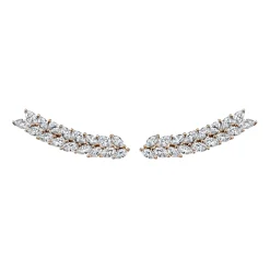Sale DOUBLE ROW MARQUISE DIAMOND FLOATING EARRINGS Floating