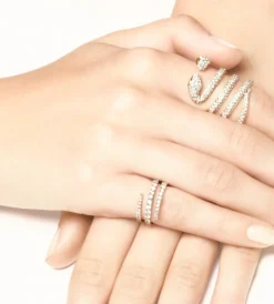 Store DOUBLE-HEAD DIAMOND COIL SNAKE RING Coil