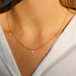 Cheap DRILLED DIAMOND NECKLACE One Of A Kind