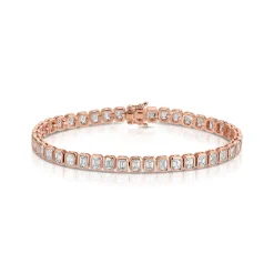 Discount EMERALD CUT BEZEL DIAMOND BRACELET Diamond Link