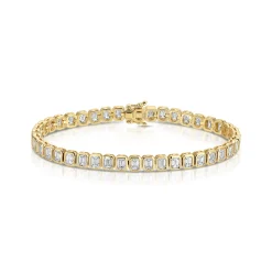 Discount EMERALD CUT BEZEL DIAMOND BRACELET Diamond Link