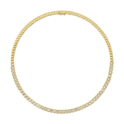 Shop EMERALD CUT BEZEL DIAMOND CHOKER Chokers
