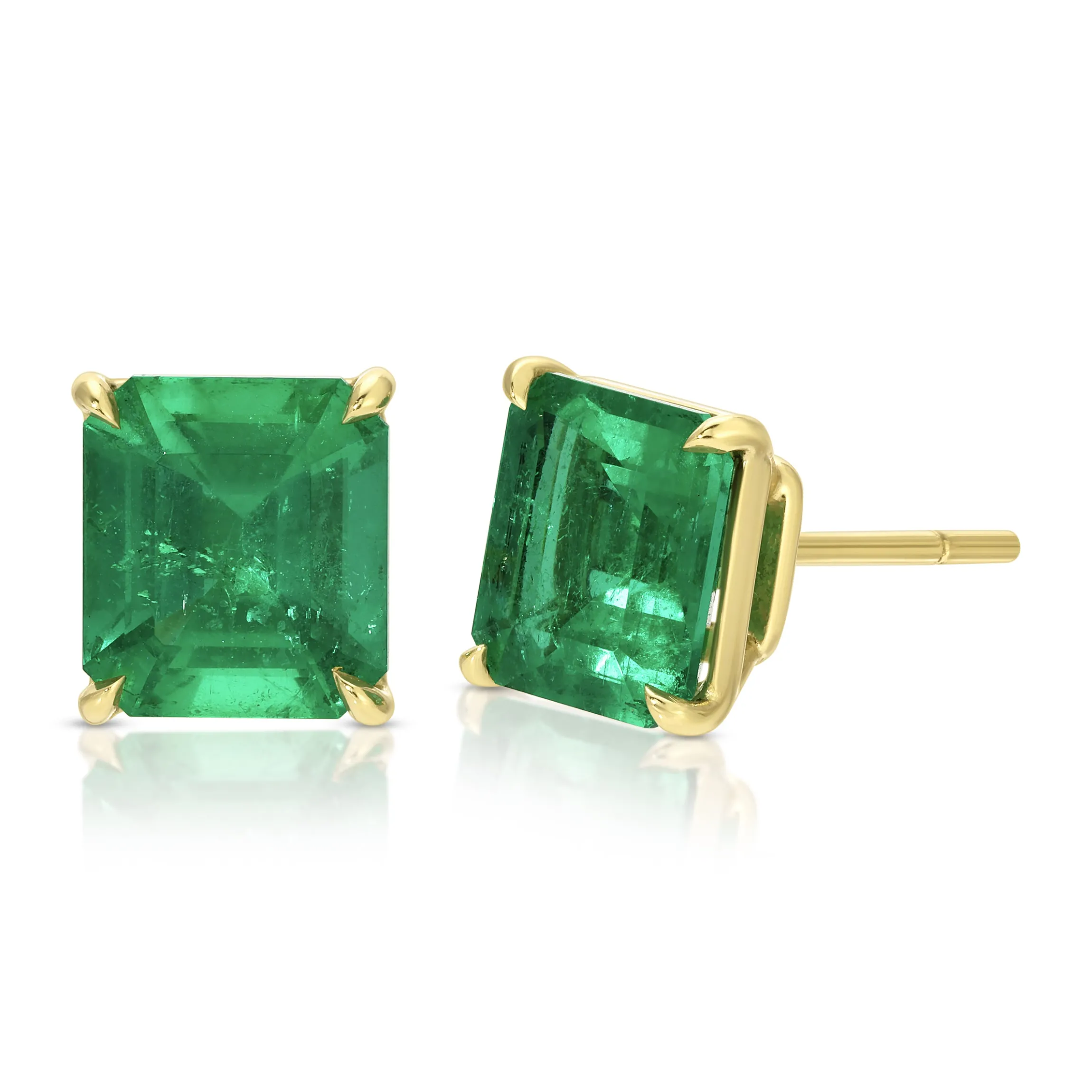Outlet EMERALD CUT EMERALD STUDS One Of A Kind