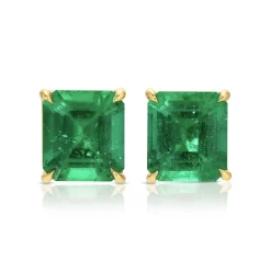 Outlet EMERALD CUT EMERALD STUDS One Of A Kind