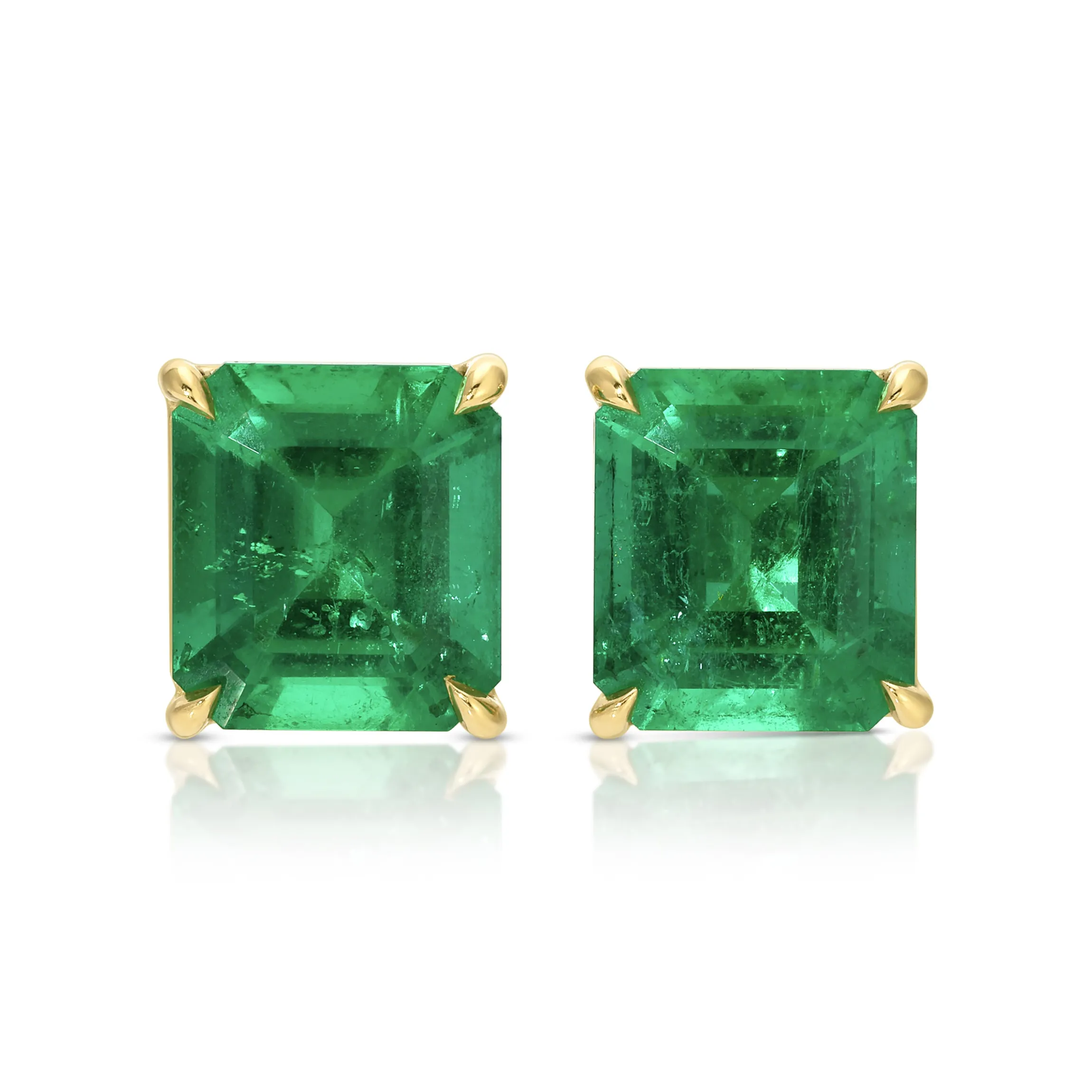Outlet EMERALD CUT EMERALD STUDS One Of A Kind