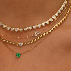 Best Sale EMERALD HEART PENDANT .43 One Of A Kind