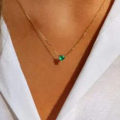 Best Sale EMERALD HEART PENDANT .43 One Of A Kind