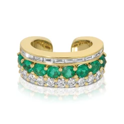 Cheap EMERALD LOLA EAR CUFF Ear Cuffs