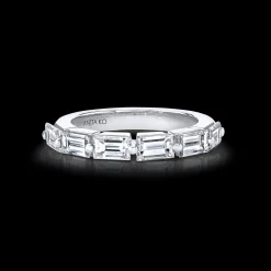 Best FLOATING BAGUETTE DIAMOND RING Stacking