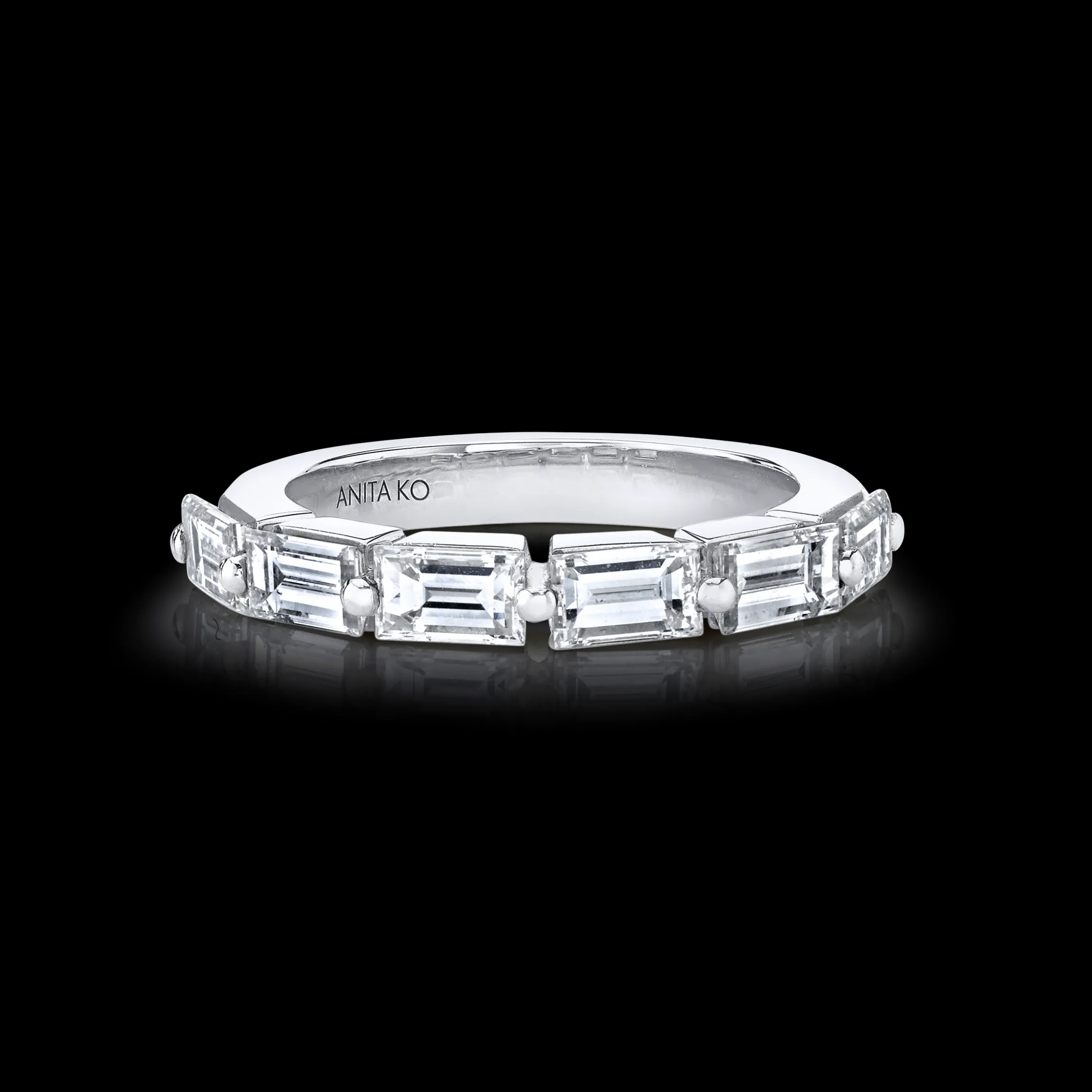 Best FLOATING BAGUETTE DIAMOND RING Stacking