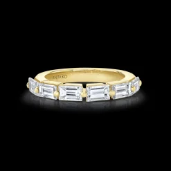 Best FLOATING BAGUETTE DIAMOND RING Stacking