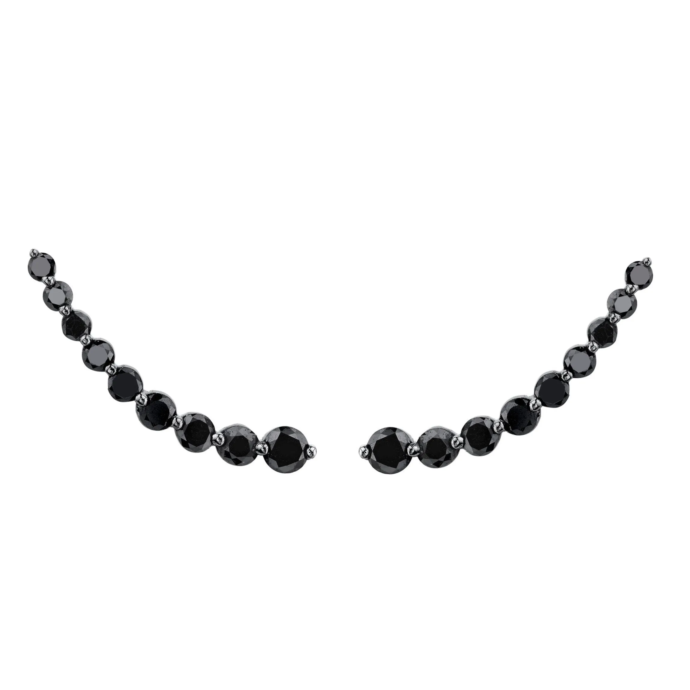 Best Sale FLOATING BLACK DIAMOND EARRING Floating
