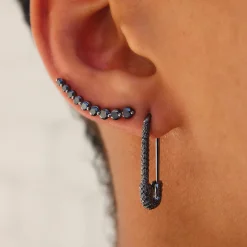 Best Sale FLOATING BLACK DIAMOND EARRING Floating