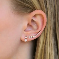 Hot FLOATING DIAMOND EARRING Floating
