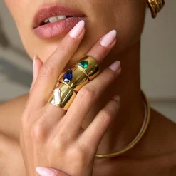 Flash Sale GALAXY RING WITH ELONGATED CUSHION CUT DIAMOND One Of A Kind