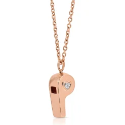 Hot GOLD AND HEART DIAMOND WHISTLE Pendants