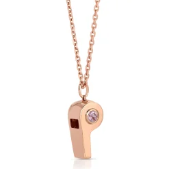 Shop GOLD AND PINK SAPPHIRE BABY WHISTLE Pendants