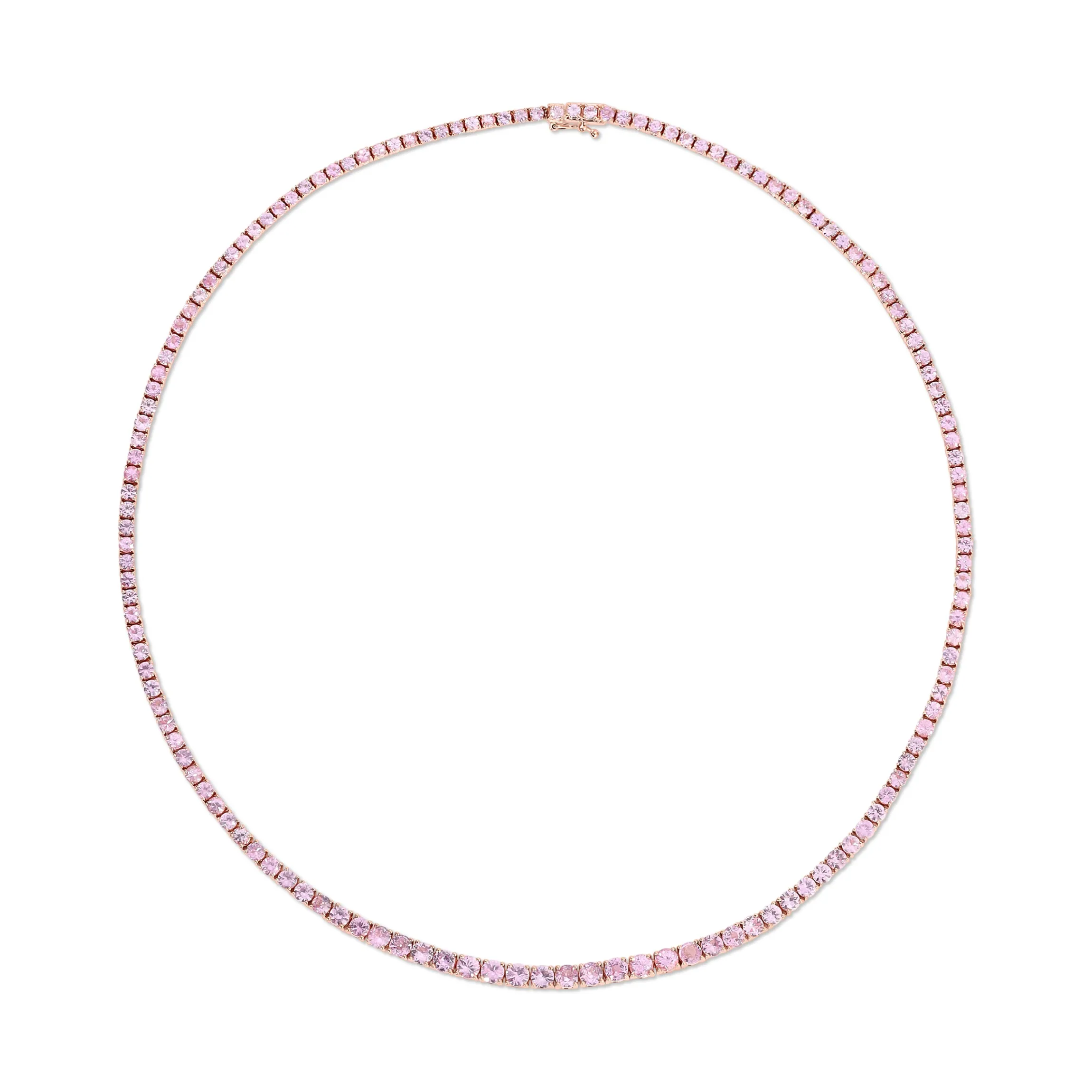 Hot GRADUATED PINK SAPPHIRE HEPBURN CHOKER One Of A Kind