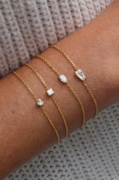 Online HEART SHAPE DIAMOND CHAIN BRACELET Chain Link