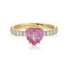 Fashion HEART SHAPED PINK SAPPHIRE RING One Of A Kind