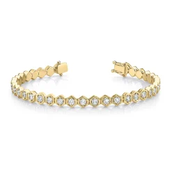Best HONEYCOMB DIAMOND TENNIS BRACELET Diamond Link