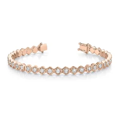 Best HONEYCOMB DIAMOND TENNIS BRACELET Diamond Link