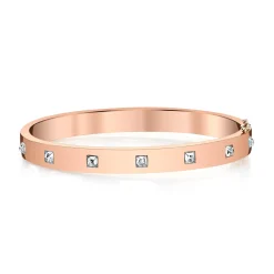 Best Sale INVERTED DIAMOND PRINCESS CUT OVAL BRACELET Bangles