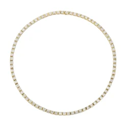 Fashion LARGE BAGUETTE DIAMOND CHOKER Chokers