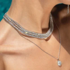 Cheap LARGE DIAMOND HEPBURN CHOKER 16 Chokers