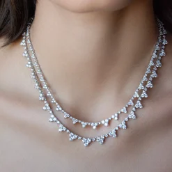 Discount LARGE DIAMOND TRIANGLE ETERNITY CHOKER Chokers