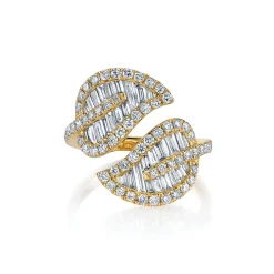 Online LARGE LEAF DIAMOND RING Leaf