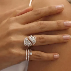 Online LARGE LEAF DIAMOND RING Leaf