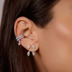 Shop LARGE MARQUISE DIAMOND ORBIT EARRING Orbit