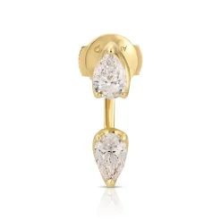 Cheap LARGE PEAR DIAMOND ORBIT EARRING Orbit